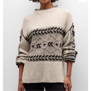 NWT Sz XS RAILS RAINI HEATHER CABLE KNIT PULLOVER JUMPER SWEATER